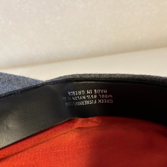 GREEK Sz M 7 1/8 Gray Wool Fisherman's Cap Made in Greece - Picture 8 of 8
